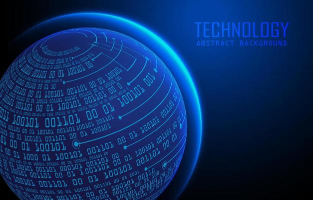 Modern World Map Holograph on Technology Background