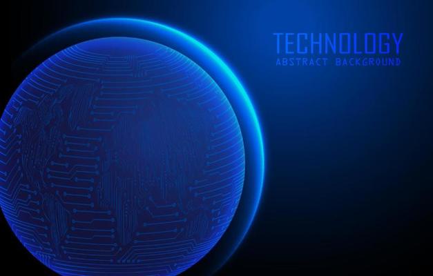 Modern World Map Holograph on Technology Background