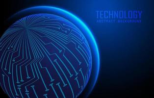 Modern World Map Holograph on Technology Background vector