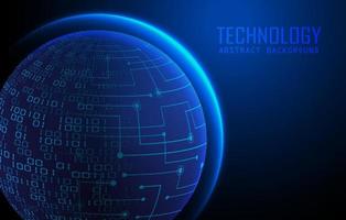 Modern World Map Holograph on Technology Background vector