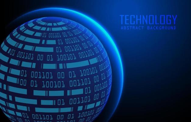 Modern World Map Holograph on Technology Background
