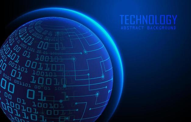 Modern World Map Holograph on Technology Background