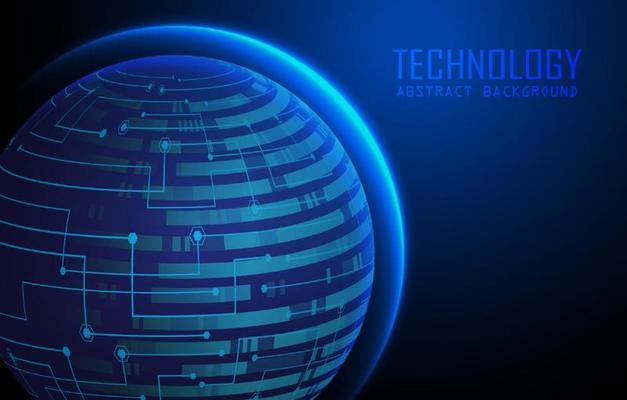 Modern World Map Holograph on Technology Background