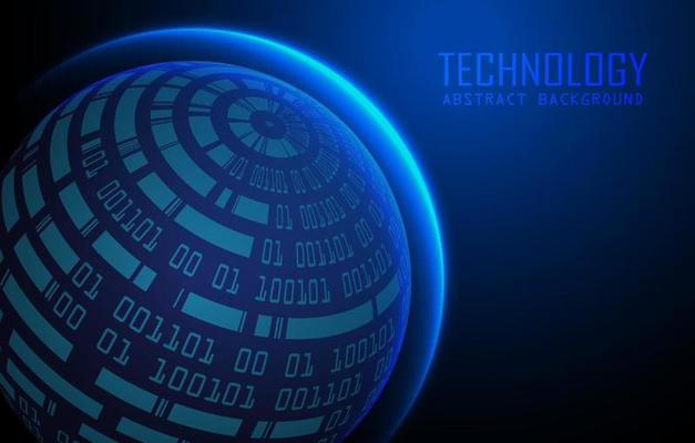 Modern World Map Holograph on Technology Background