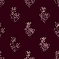 fabric pattern of heart line , textile pattern vector