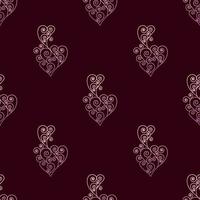 fabric pattern of heart line , textile pattern vector