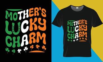 S t. patrick's día tipografía camiseta diseño, de la madre suerte encanto vector