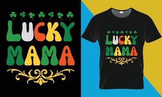 suerte mamá S t. patrick's día camiseta diseño vector