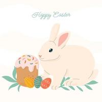 Easter bunny illustration vector