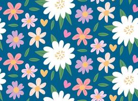 Spring floral colorful seamless pattern vector