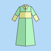 Illustration of a Muslim woman's dress in pastel colors vector