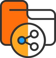 Shared Folder Vector Icon