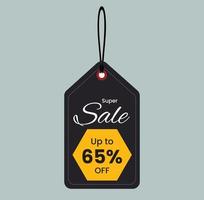 65 percentage off, Discount stickers set for shop, Free Vector