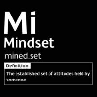 Mindset English Word definition digital print design for t-shirts and wall art poster vector illustration