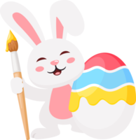 easter bunny rabbit and eggs png