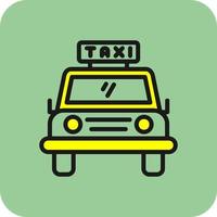 icono de vector de taxi