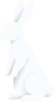 Bunny rabbit paper cut symbol png