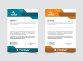 Professional letterhead template design vector illustration