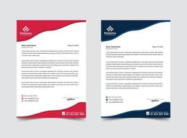 Professional letterhead template design vector illustration