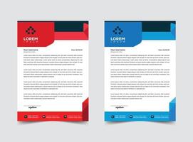 Professional letterhead template design vector illustration