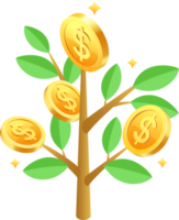 dinero árbol símbolo color png