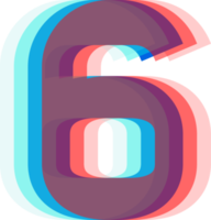 linear number style png