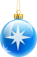 blaue Weihnachtskugeln png