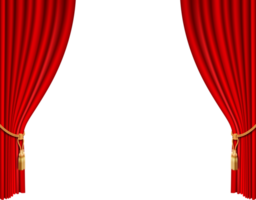 Red theatrical curtain png