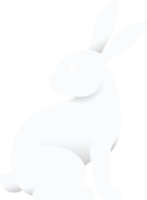 Bunny rabbit paper cut symbol png