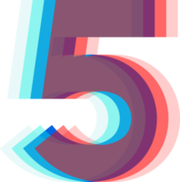 linear number style png