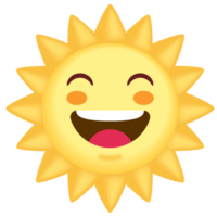 símbolo de dibujos animados de sol png