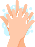 Hand Waschen Schritt png