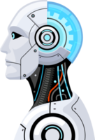 artificial inteligência robô cabeça png