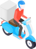 scooter entrega Servicio isométrica png