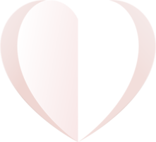 Heart paper cut style png