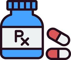 Pills Bottle Vector Icon