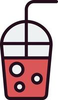 Milkshake With Straw Vector Icon