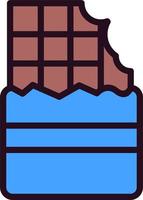 Chocolate Tablet With Bite Vector Icon