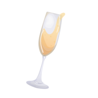 un' bicchiere di Champagne su un' trasparente sfondo png