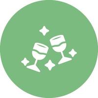 Champagne Glasses Vector Icon