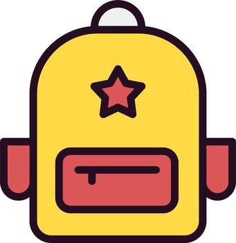 icono de vector de mochila