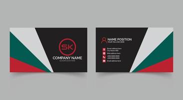 Stylish corporate business card template design vector