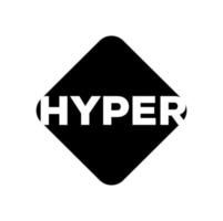 Hyper company name icon. Hyper typography lettering. vector