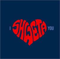 I love you Shweta Lettering. Shweta girl name in red heart shape. vector