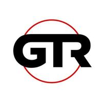 GTR company name initial letters monogram. GTR letters icon. vector