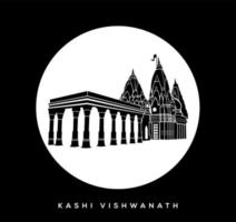 señor shiva kashi vishwanath jyotirlinga templo vector icono. kashi vishwanath templo símbolo.
