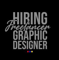contratación persona de libre dedicación gráfico diseñador enviar para social medios de comunicación. vector