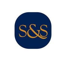 S and S company name initial letters monogram. SS brand name icon. vector