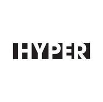 Hyper brand typography logo. Hyper lettering with karning lettering. vector