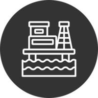 petróleo plataforma vector icono